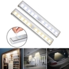 PIR Motion Sensor LED Cabinet light Portable Wall lamp Rigid Strip Bar Light for Cupboard Kitchen Wardrobe 10LEDs