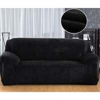 Plush Sofa Cover Stretch Solid Color Thick Slipcover Sofa Covers for Living Room Pets Chair Cover Cushion Cover Sofa Towel 1PC