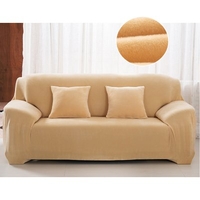 Plush Sofa Cover Stretch Solid Color Thick Slipcover Sofa Covers for Living Room Pets Chair Cover Cushion Cover Sofa Towel 1PC