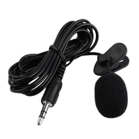 Portable External 3.5mm Hands-Free Mini Wired Collar Lavalier Microphone