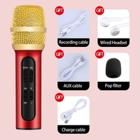 Portable Professional Karaoke Condenser Microphone for Mobile Phone Computer Youtube Online Live Sing Recording