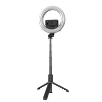 Portable Selfie Stick Tripod With LED Ring Fill Light with Remote Control Can Extend for 4.0-6.2 inch Smart Phone