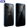 Privacy Tempered Glass Magnetic Case for iPhone 11 Pro Max 7 8 Plus XR Anti Peep Magnet Metal Bumper Full Body Protection Cover
