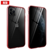 Privacy Tempered Glass Magnetic Case for iPhone 11 Pro Max 7 8 Plus XR Anti Peep Magnet Metal Bumper Full Body Protection Cover