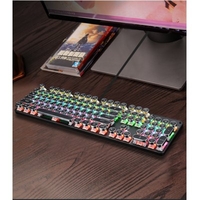 Professional Gaming Mechanical Keyboard Punk Real Mechanical Wired Keyboard Backlit Cool Gaming Keyboard