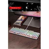 Professional Gaming Mechanical Keyboard Punk Real Mechanical Wired Keyboard Backlit Cool Gaming Keyboard