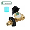 Propane Tank Adapter Converts POL LP Tank Valve to Qcc1 Bottle Refill Regulators