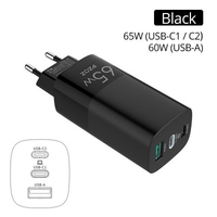 PZOZ 65W GaN Charger Quick Charge 4.0 3.0 Type C PD USB Charger Fast Charging USB-C For Switch MacBook Air iPad Pro Samsung Note