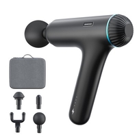 Quiet Professional Handheld Electric Body Percussion Massager Sports Drill with 4 Heads Helps Relieve Muscle Soreness and Stiffness