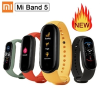 Xiaomi Mi band 5 Bracelet 1.1 Inch AMOLED Wristband Customized Watch Face 11 Sport Modes Tracker Smart Watch Miband 5 CN Version