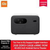 Xiaomi Mijia LED Projector 2 Pro HD 1080P Projector TV 1300 ANSI Lumens 16GB ROM Smart Home Theater Support Side Projection Dolby Audio
