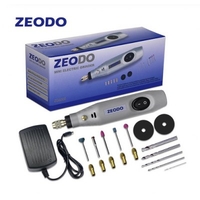 Zeodo Mini DIY Electric grinder Drill Grinding Set Power Rotary Tools ZD6000 2W-15W Wood Carving Engrave Pen DC 12V AC100-240V