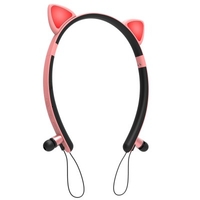 ZW29 TWS Wireless Headset Headband Luminous Cat Ear Cartoon Cute Magnetic Head-mounted Headphone Bluetooth 5.0