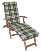 Auflage Deckchair,  grün/beige kariert