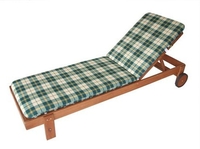 Auflage Gartenliege,  grün/beige kariert