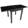 Balkon-Ausziehtisch schwarz