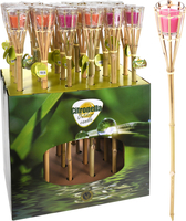 Bambusfackel mit Windlicht