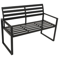 Bank Aluminium 3-Sitzer,  schwarz