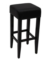 Barhocker Akazie Kunstleder - Barhocker Akazie Kunstleder