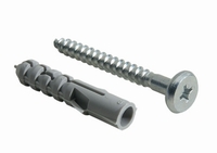 Befestigungsschrauben für Schrankaufhängeschiene,  Stahl,  verzinkt,  grau