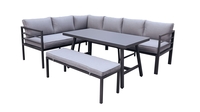 Eck-Lounge Fontoria,  inkl. Kissen,  grau