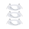 Einbauleuchte 3er-Set,  schwenkbar,  rund,  90mm,  20 Grad,  max. 3x10W