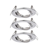 Einbauleuchte 3er-Set,  schwenkbar,  rund,  90mm,  20 Grad,  max. 3x10W