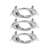 Einbauleuchte 3er-Set,  schwenkbar,  rund,  90mm,  20 Grad,  max. 3x10W