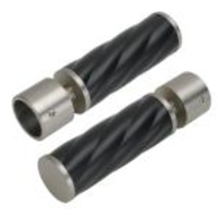 Endstück 20 mm Pur Zylinder Nr.3 vernickelt/schwarz