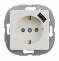 Everluxe Schutzkontaktsteckdose mit USB Modul