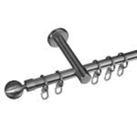 Gardinenstange Kugel 16 mm Stilgarnitur aus Edelstahl - Gardinenstange Kugel 16 mm Stilgarnitur aus Edelstahl