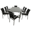 Garnitur 9-teilig,  Ausziehtisch,  Aluminium/Textilene
