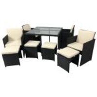 Garnitur 9-teilig,  Geflecht