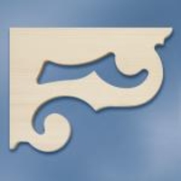 Massivholzkonsole Ornament