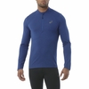 Asics Longsleeve 1/2 Zip Jersey Laufshirt blau Herren
