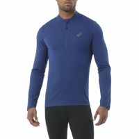 Asics Longsleeve 1/2 Zip Jersey Laufshirt blau Herren