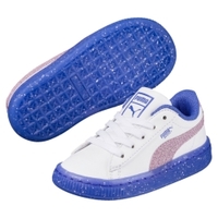 Puma Basket Iced Glitter 2 Sneaker Kleinkinderschuhe weiß blau