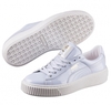 Puma Basket Platform Patent Sneaker Damen Schuhe hellblau