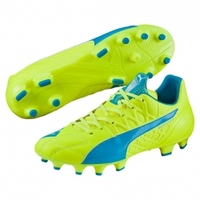 Puma evoSPEED 3.4 Lth FG Fu?ballschuhe Nocken gelb blau