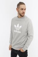 Adidas - Crewneck mit Kleeblatt Druck mit standad Passform in Hellgrau - CY4573