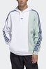 Adidas - Lockersw - Colorblock Pullover in Weiß und Türkis - FM1377