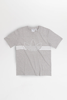 Adidas - Outline Trefoil T-Shirt in Grau für den Klassischen Adidas Look - ED4699