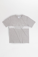 Adidas - Outline Trefoil T-Shirt in Grau für den Klassischen Adidas Look - ED4699