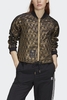 Adidas - Premium-Track Top für Damen in Schwarz mit Gold besticktem Stoff und goldenem Reißverschluss - GK1724