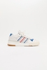 Adidas - Rivalry RM Low midtop Sneaker in Leder mit Boost Mittelsohle,  brauner Außensohlein,  und roten und blauen Streifen - Boost-Mittelsohle - EE4986