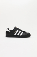 Adidas - Superstar Foundation klassisch in schwarzem Leder mit weißen Streifen - B27140