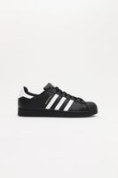 Adidas - Superstar Foundation klassisch in schwarzem Leder mit weißen Streifen - B27140