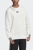 Adidas - Weißer Adidas Crewneck mit Logos in 100% French Terry Material - FM2261