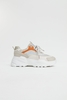 Damen Chunky Sneaker in Beige mit hoher Sohle