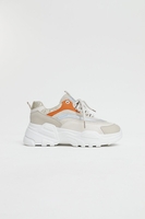 Damen Chunky Sneaker in Beige mit hoher Sohle